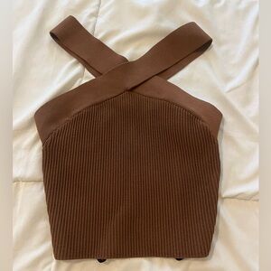 Aritzia Knitted Cross Top